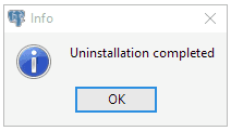 The uninstallation is complete